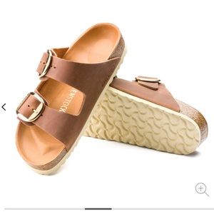 Birkenstock Arizona Big Buckle Oiled Leather Cognac